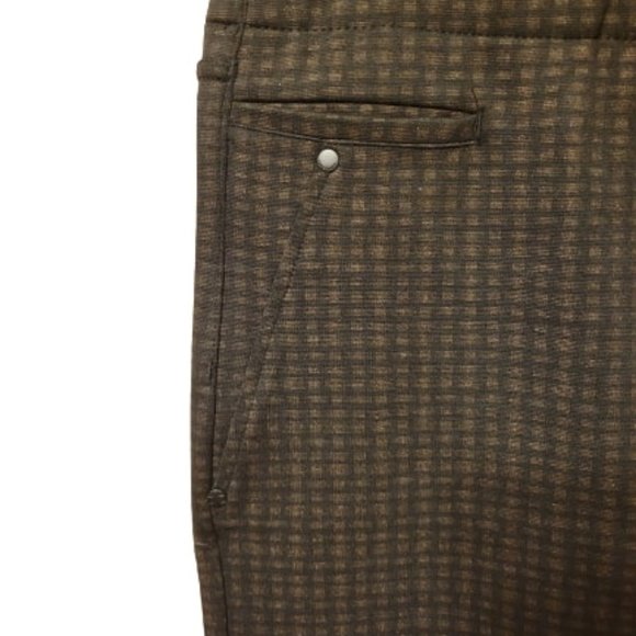 Liverpool Ezra Black and Brown Grid Pattern Knit Pencil Skirt Size 12/31 (L) NWT - Picture 3 of 10